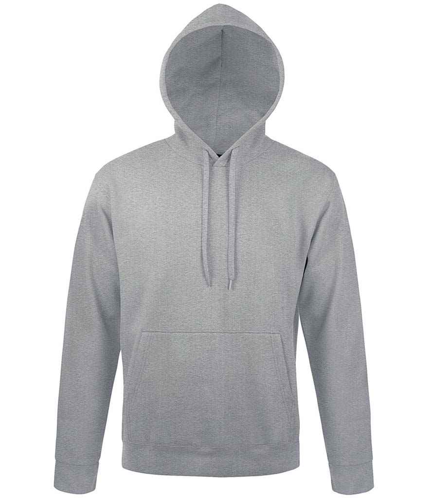 SOL'S Unisex Snake Hooded Sweatshirt in Grey Marl by SOL'S — Custom branded clothing by Print Press, featuring premium embroidery produced in our specialist print lab in the UK.