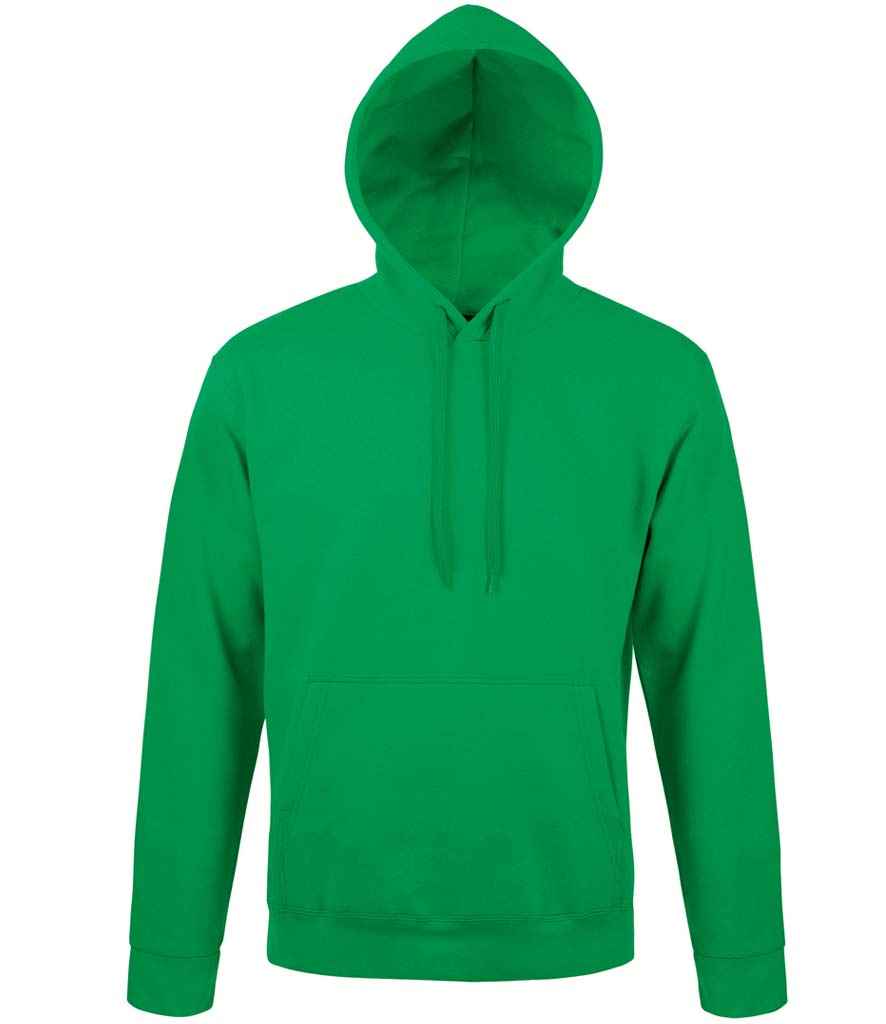 SOL'S Unisex Snake Hooded Sweatshirt in Kelly Green by SOL'S — Custom branded clothing by Print Press, featuring premium embroidery produced in our specialist print lab in the UK.