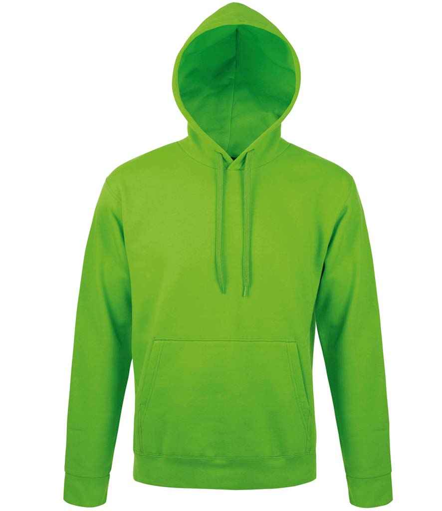 SOL'S Unisex Snake Hooded Sweatshirt in Lime Green by SOL'S — Custom branded clothing by Print Press, featuring premium embroidery produced in our specialist print lab in the UK.