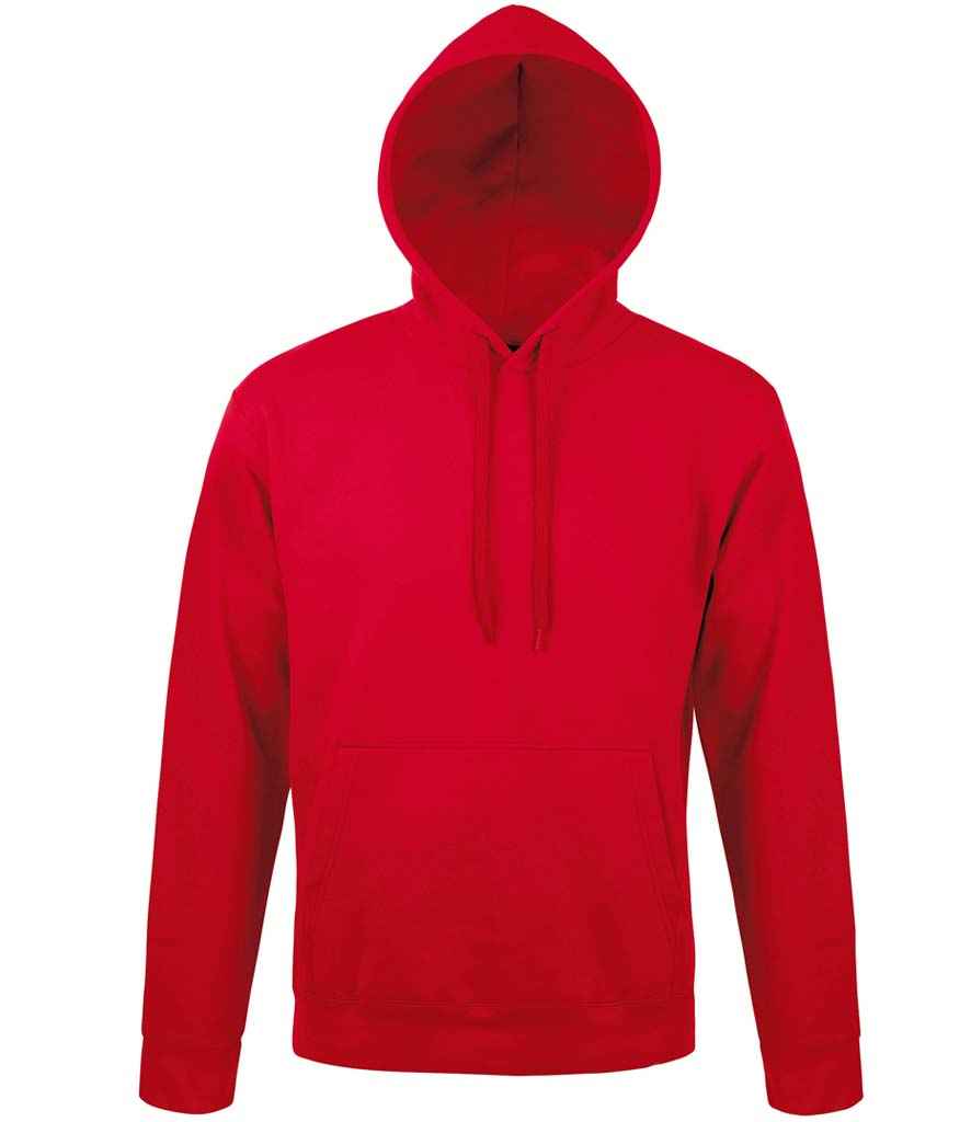 SOL'S Unisex Snake Hooded Sweatshirt in Red by SOL'S — Custom branded clothing by Print Press, featuring premium embroidery produced in our specialist print lab in the UK.