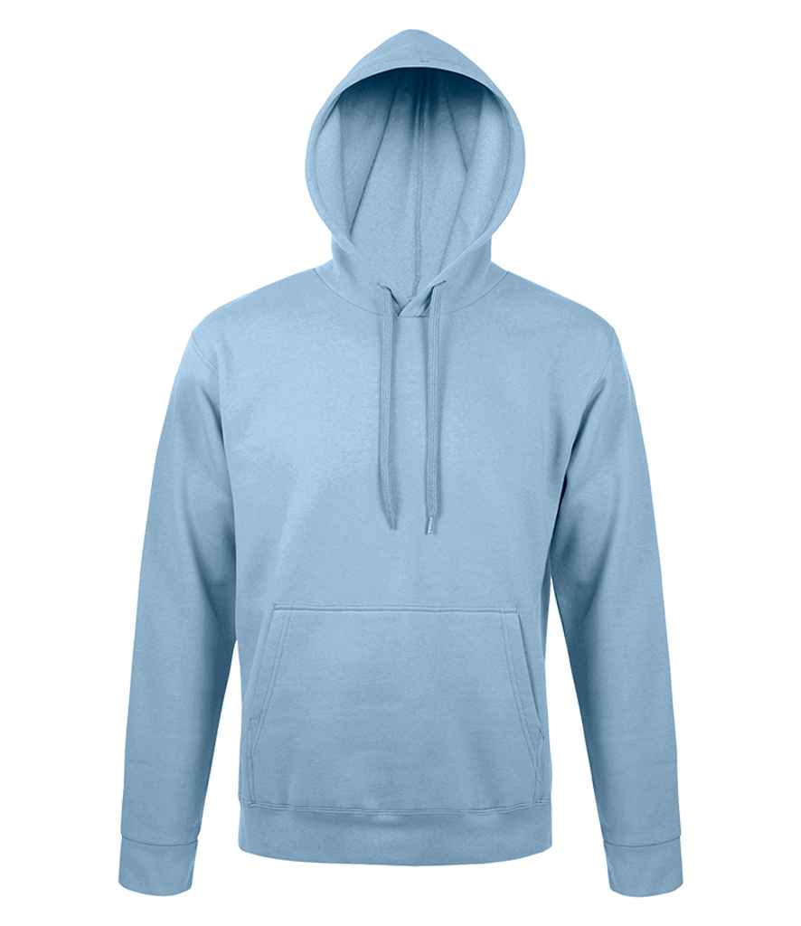 SOL'S Unisex Snake Hooded Sweatshirt in Sky Blue by SOL'S — Custom branded clothing by Print Press, featuring premium embroidery produced in our specialist print lab in the UK.