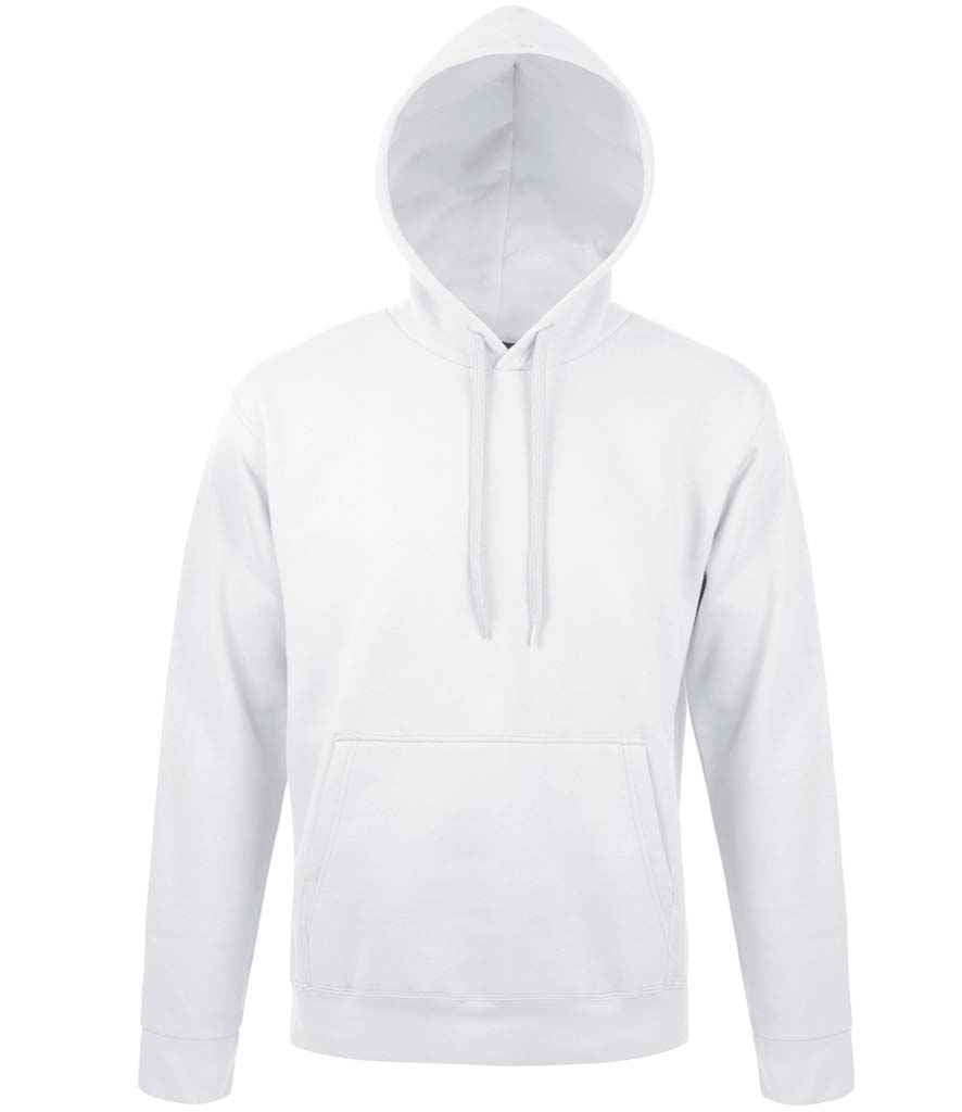 SOL'S Unisex Snake Hooded Sweatshirt in White by SOL'S — Custom branded clothing by Print Press, featuring premium embroidery produced in our specialist print lab in the UK.