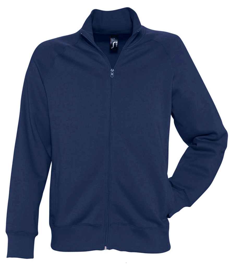 SOL'S Sundae Sweat Jacket in Navy by SOL'S — Custom branded clothing by Print Press, featuring premium embroidery produced in our specialist print lab in the UK.