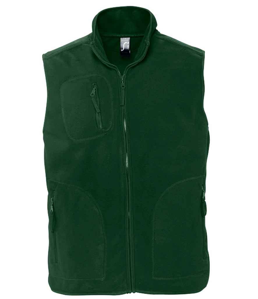 SOL'S Unisex Norway Fleece Bodywarmer in Green by SOL'S — Custom branded clothing by Print Press, featuring premium embroidery produced in our specialist print lab in the UK.