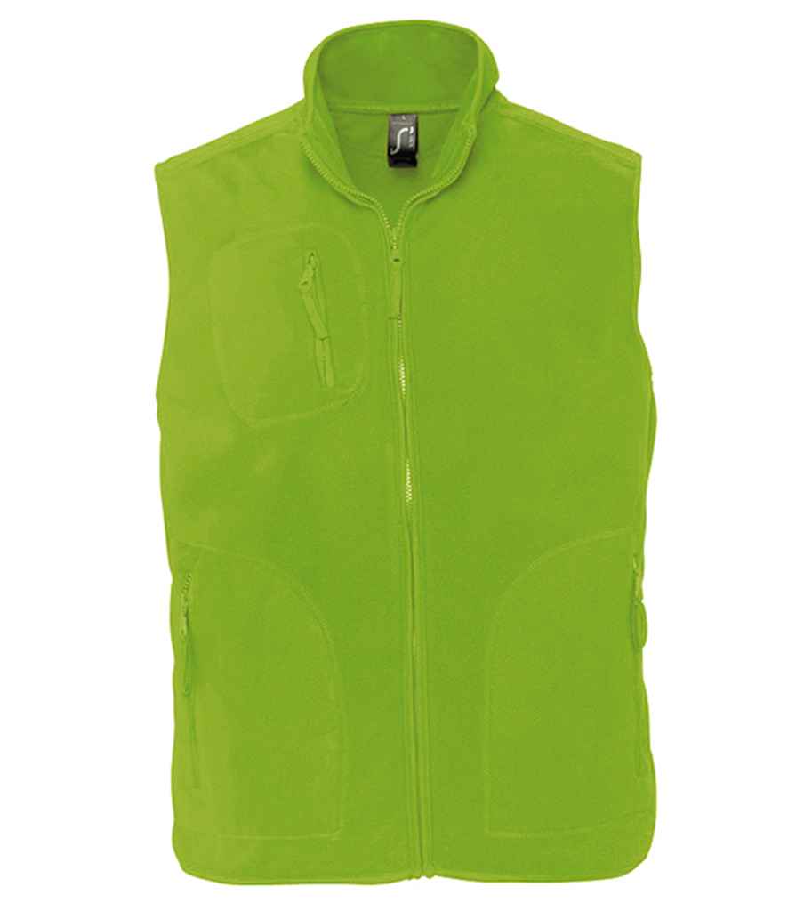 SOL'S Unisex Norway Fleece Bodywarmer in Lime Green by SOL'S — Custom branded clothing by Print Press, featuring premium embroidery produced in our specialist print lab in the UK.