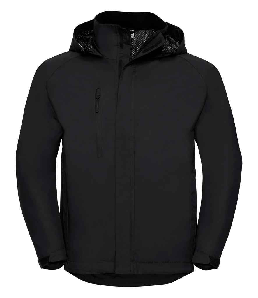 Russell HydraPlus 2000 Jacket in Black by Russell — Custom branded clothing by Print Press, featuring premium embroidery produced in our specialist print lab in the UK.