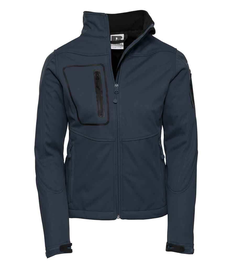 Russell Ladies Sports Shell 5000 Jacket in French Navy by Russell — Custom branded clothing by Print Press, featuring premium embroidery produced in our specialist print lab in the UK.