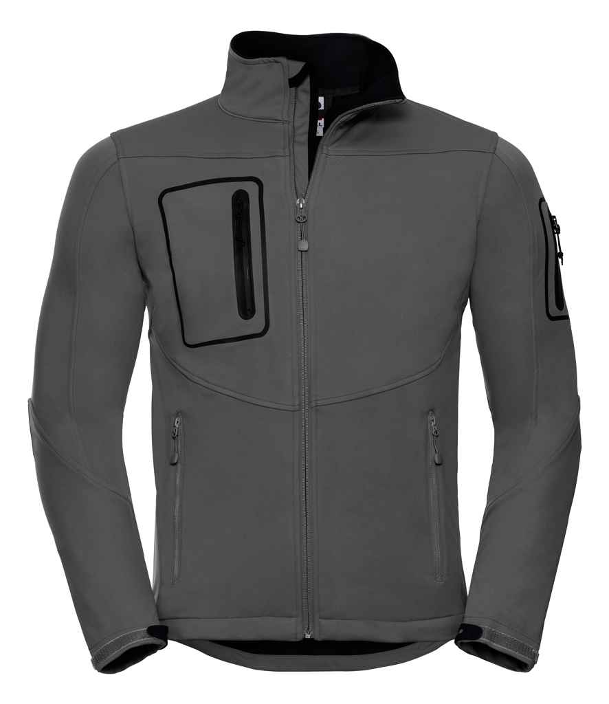 Russell Sports Shell 5000 Jacket in Titanium by Russell — Custom branded clothing by Print Press, featuring premium embroidery produced in our specialist print lab in the UK.