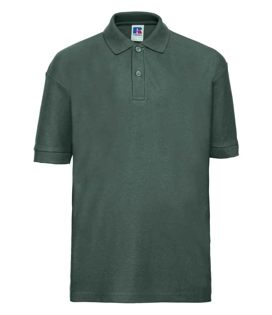 Russell Schoolgear Kids Poly/Cotton Piqué Polo Shirt in by Russell — Custom branded clothing by Print Press, featuring premium embroidery produced in our specialist print lab in the UK.