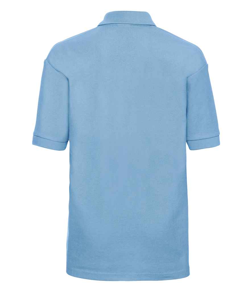 Russell Schoolgear Kids Poly/Cotton Piqué Polo Shirt in by Russell — Custom branded clothing by Print Press, featuring premium embroidery produced in our specialist print lab in the UK.