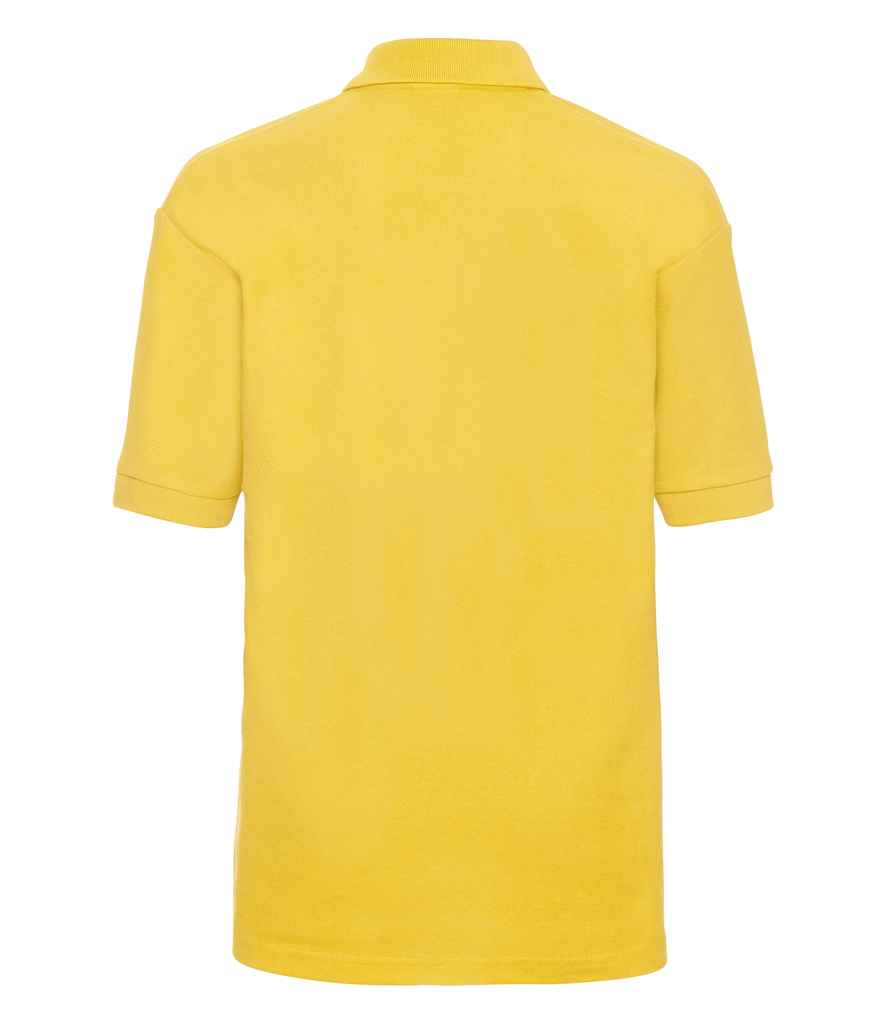 Russell Schoolgear Kids Poly/Cotton Piqué Polo Shirt in by Russell — Custom branded clothing by Print Press, featuring premium embroidery produced in our specialist print lab in the UK.