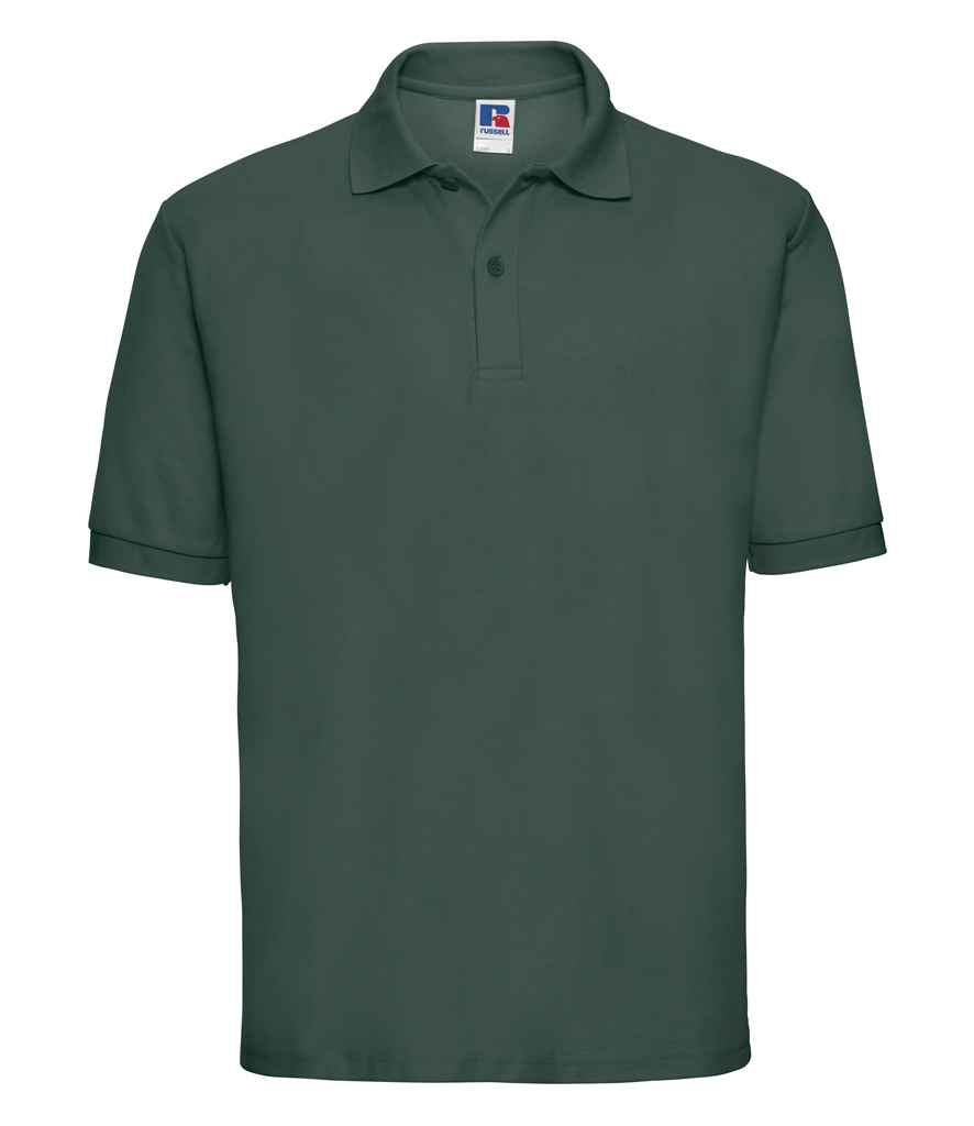 Russell Poly/Cotton Piqué Polo Shirt in by Russell — Custom branded clothing by Print Press, featuring premium embroidery produced in our specialist print lab in the UK.