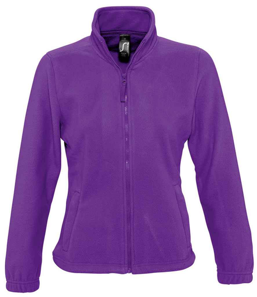 SOL'S Ladies North Fleece Jacket in Dark Purple by SOL'S — Custom branded clothing by Print Press, featuring premium embroidery produced in our specialist print lab in the UK.