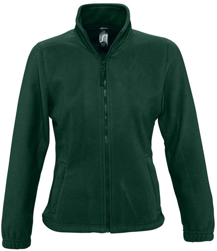 SOL'S Ladies North Fleece Jacket in Green by SOL'S — Custom branded clothing by Print Press, featuring premium embroidery produced in our specialist print lab in the UK.
