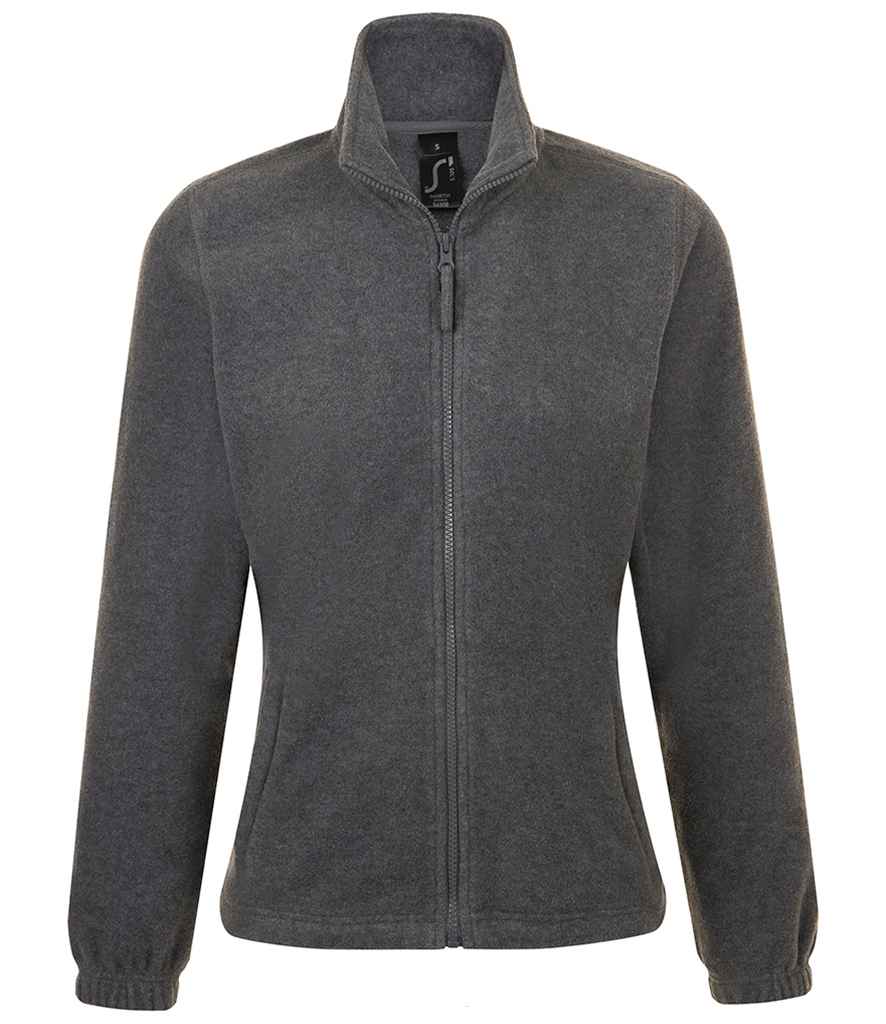SOL'S Ladies North Fleece Jacket in Grey Marl by SOL'S — Custom branded clothing by Print Press, featuring premium embroidery produced in our specialist print lab in the UK.