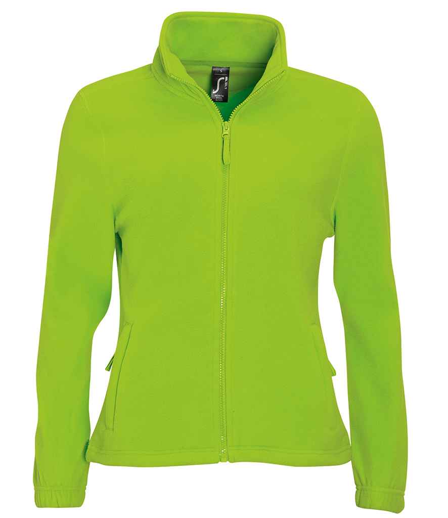 SOL'S Ladies North Fleece Jacket in Lime Green by SOL'S — Custom branded clothing by Print Press, featuring premium embroidery produced in our specialist print lab in the UK.