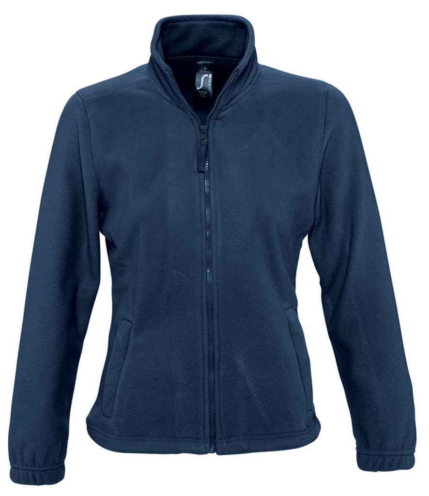 SOL'S Ladies North Fleece Jacket in Navy by SOL'S — Custom branded clothing by Print Press, featuring premium embroidery produced in our specialist print lab in the UK.