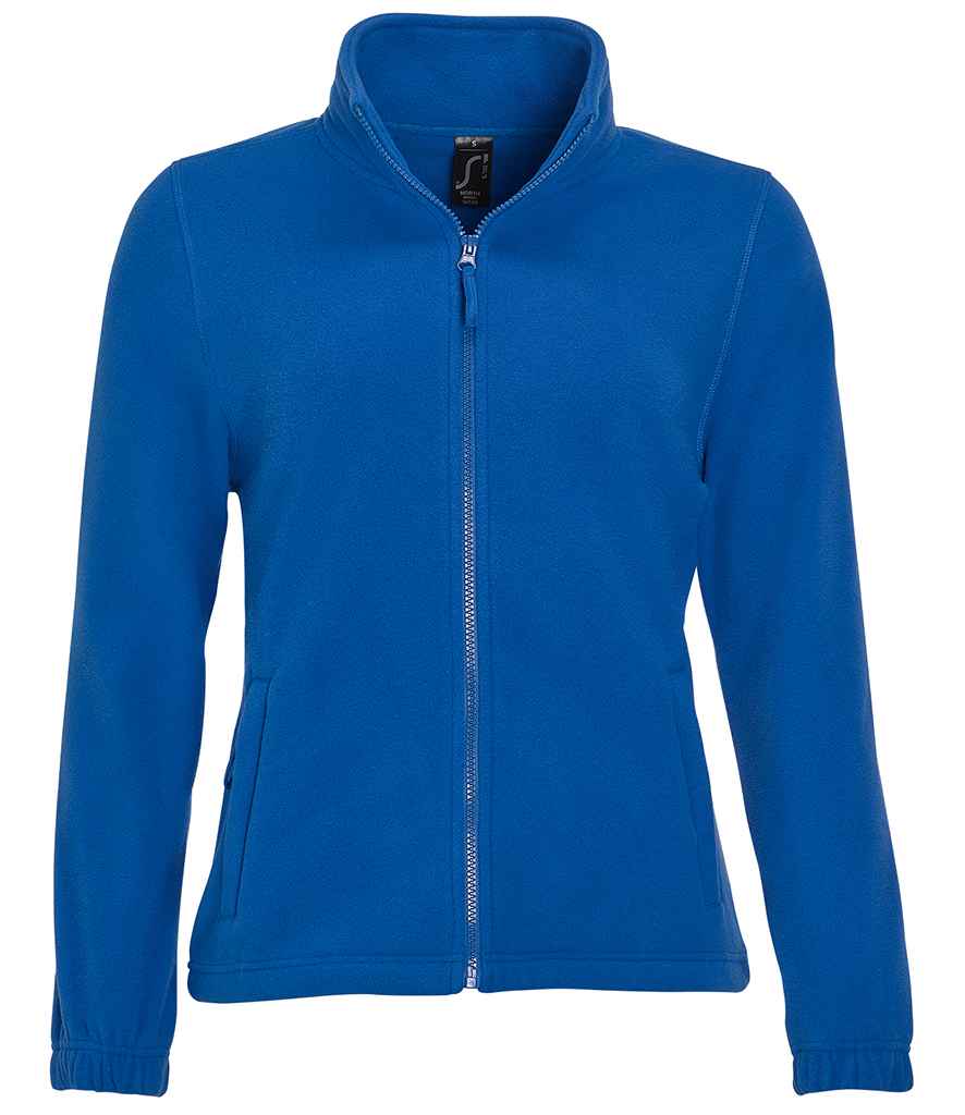 SOL'S Ladies North Fleece Jacket in Royal Blue by SOL'S — Custom branded clothing by Print Press, featuring premium embroidery produced in our specialist print lab in the UK.