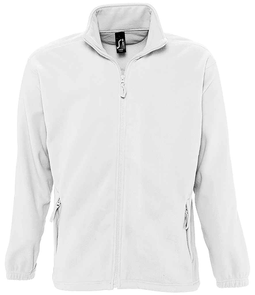 SOL'S Ladies North Fleece Jacket in White by SOL'S — Custom branded clothing by Print Press, featuring premium embroidery produced in our specialist print lab in the UK.