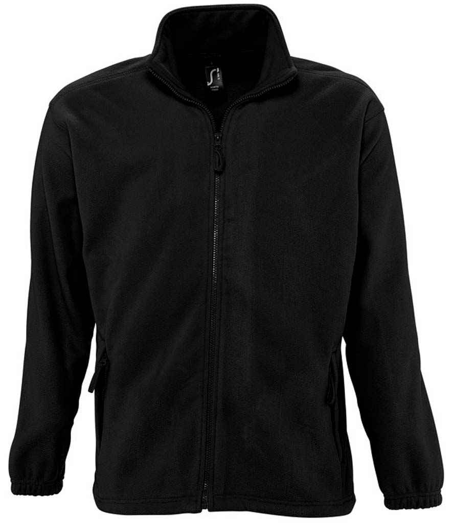 SOL'S North Fleece Jacket in Black by SOL'S — Custom branded clothing by Print Press, featuring premium embroidery produced in our specialist print lab in the UK.