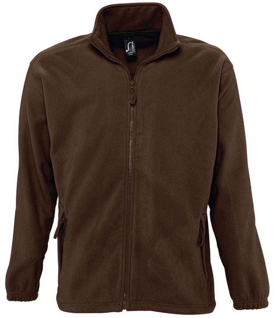 SOL'S North Fleece Jacket in Dark Chocolate by SOL'S — Custom branded clothing by Print Press, featuring premium embroidery produced in our specialist print lab in the UK.