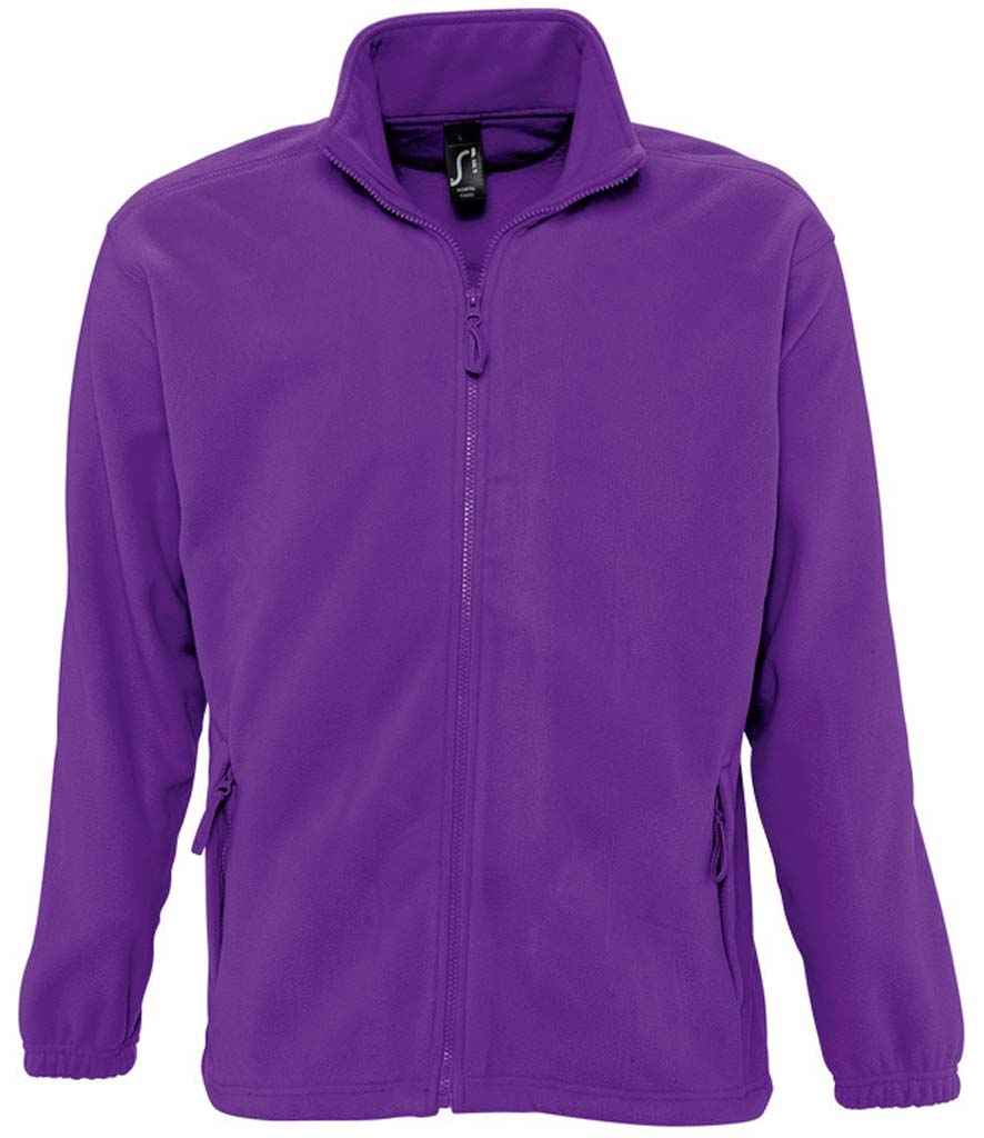 SOL'S North Fleece Jacket in Dark Purple by SOL'S — Custom branded clothing by Print Press, featuring premium embroidery produced in our specialist print lab in the UK.