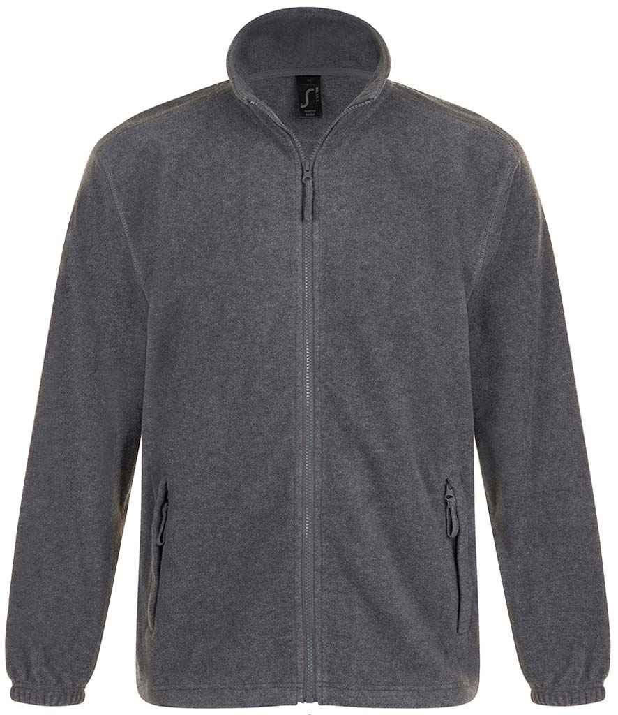 SOL'S North Fleece Jacket in Grey Marl by SOL'S — Custom branded clothing by Print Press, featuring premium embroidery produced in our specialist print lab in the UK.