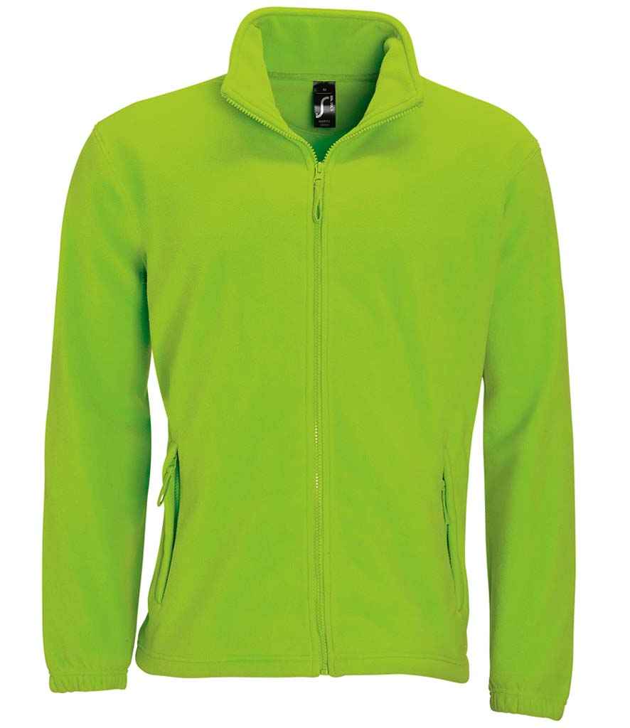 SOL'S North Fleece Jacket in Lime Green by SOL'S — Custom branded clothing by Print Press, featuring premium embroidery produced in our specialist print lab in the UK.