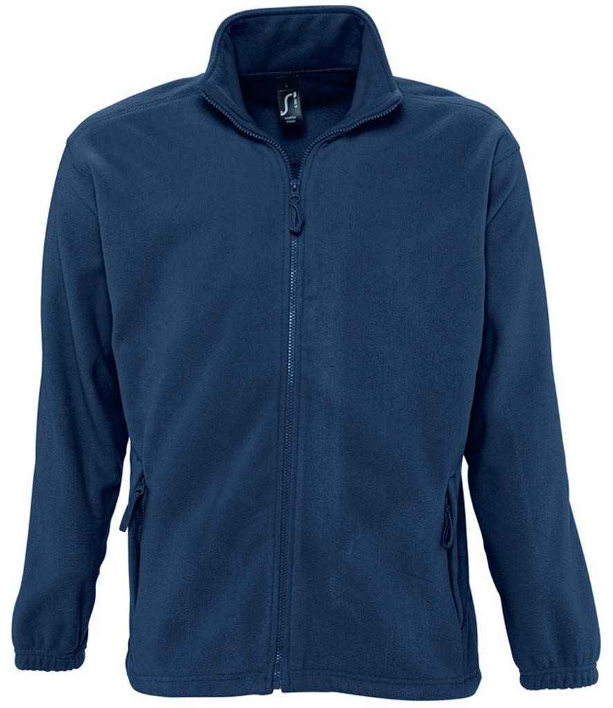 SOL'S North Fleece Jacket in Navy by SOL'S — Custom branded clothing by Print Press, featuring premium embroidery produced in our specialist print lab in the UK.