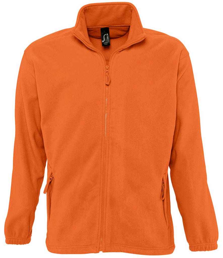 SOL'S North Fleece Jacket in Orange by SOL'S — Custom branded clothing by Print Press, featuring premium embroidery produced in our specialist print lab in the UK.