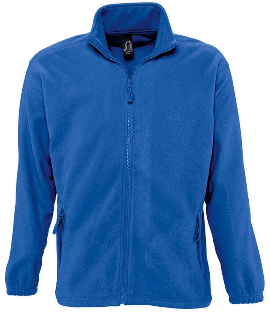 SOL'S North Fleece Jacket in Royal Blue by SOL'S — Custom branded clothing by Print Press, featuring premium embroidery produced in our specialist print lab in the UK.