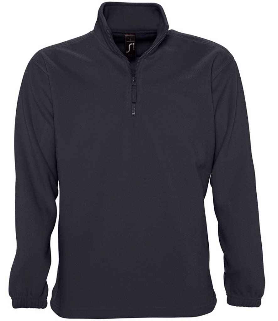 SOL'S Ness Zip Neck Fleece in Charcoal by SOL'S — Custom branded clothing by Print Press, featuring premium embroidery produced in our specialist print lab in the UK.