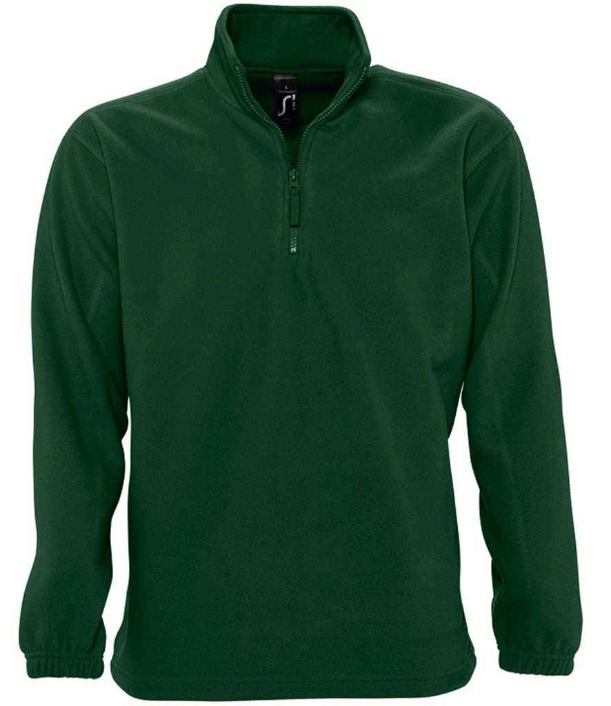 SOL'S Ness Zip Neck Fleece in Green by SOL'S — Custom branded clothing by Print Press, featuring premium embroidery produced in our specialist print lab in the UK.