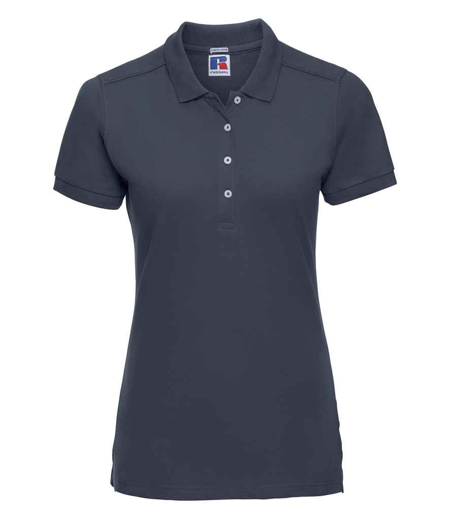 Russell Ladies Stretch Piqué Polo Shirt in by Russell — Custom branded clothing by Print Press, featuring premium embroidery produced in our specialist print lab in the UK.