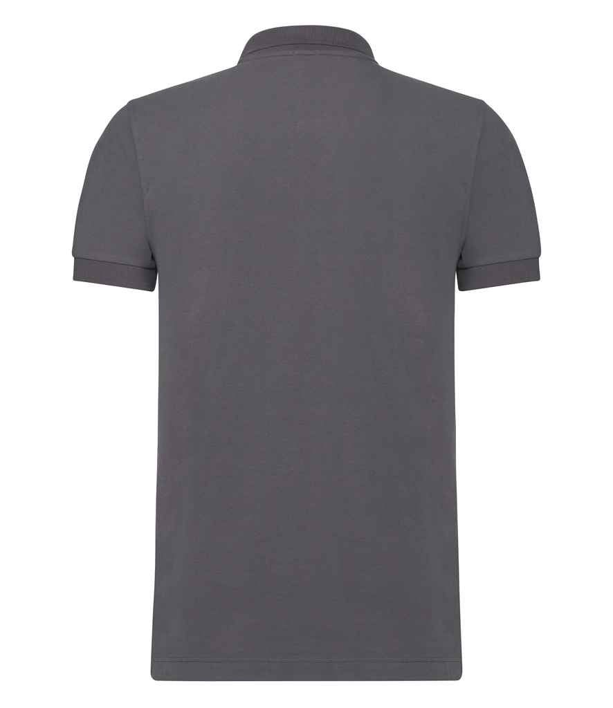 Russell Stretch Piqué Polo Shirt in by Russell — Custom branded clothing by Print Press, featuring premium embroidery produced in our specialist print lab in the UK.