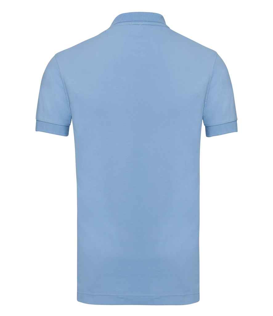 Russell Stretch Piqué Polo Shirt in by Russell — Custom branded clothing by Print Press, featuring premium embroidery produced in our specialist print lab in the UK.