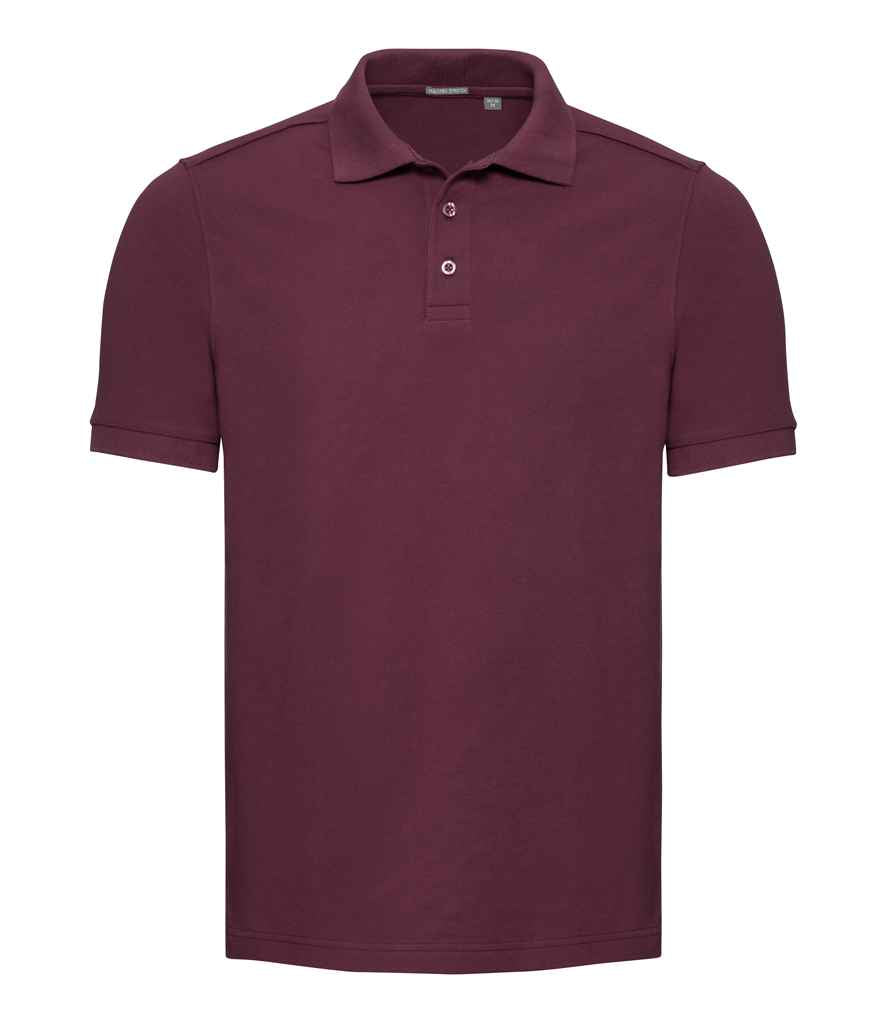 Russell Tailored Stretch Piqué Polo Shirt in by Russell — Custom branded clothing by Print Press, featuring premium embroidery produced in our specialist print lab in the UK.