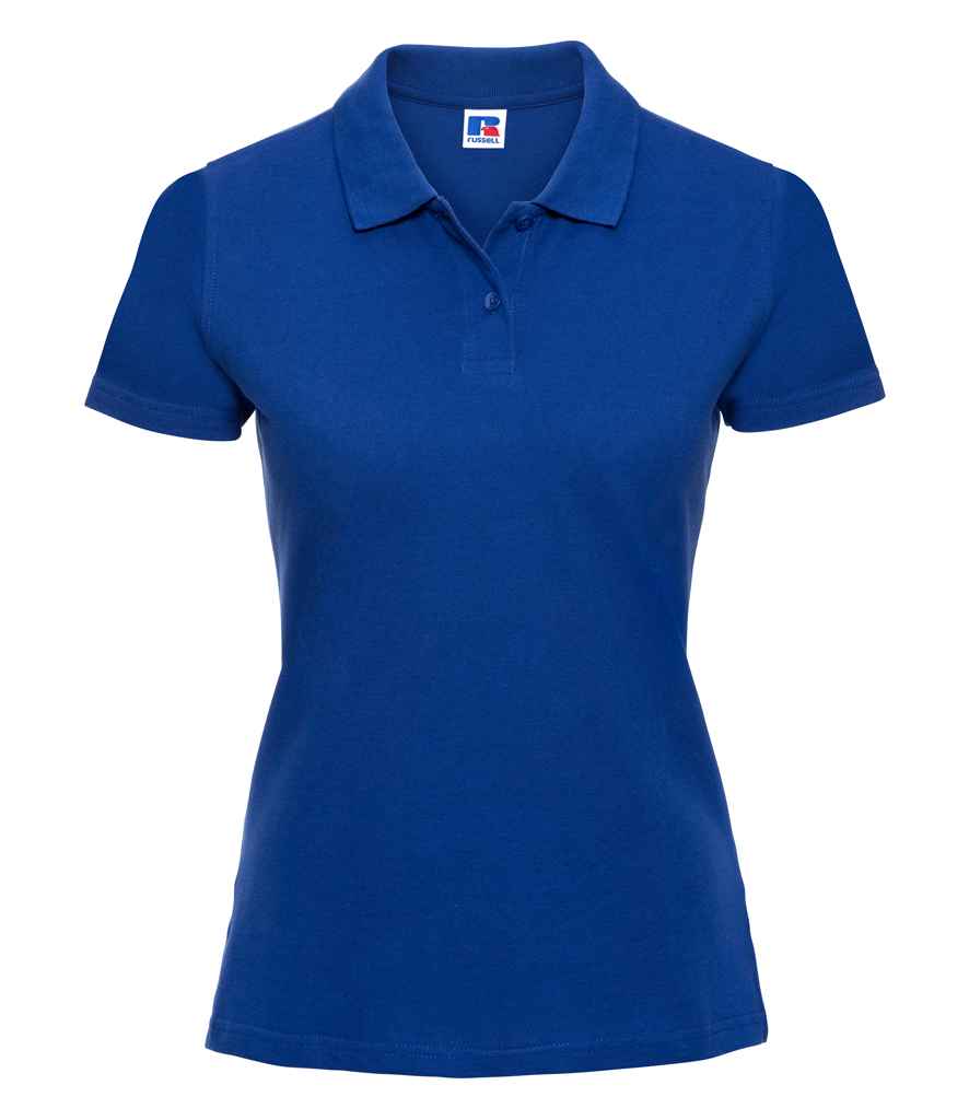 Russell Ladies Classic Cotton Piqué Polo Shirt in Bright Royal by Russell — Custom branded clothing by Print Press, featuring premium embroidery produced in our specialist print lab in the UK.