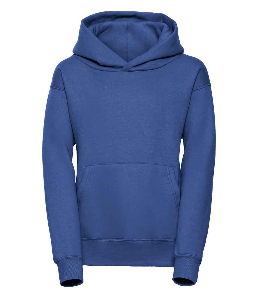 Russell Schoolgear Kids Hooded Sweatshirt in Bright Royal by Russell — Custom branded clothing by Print Press, featuring premium embroidery produced in our specialist print lab in the UK.