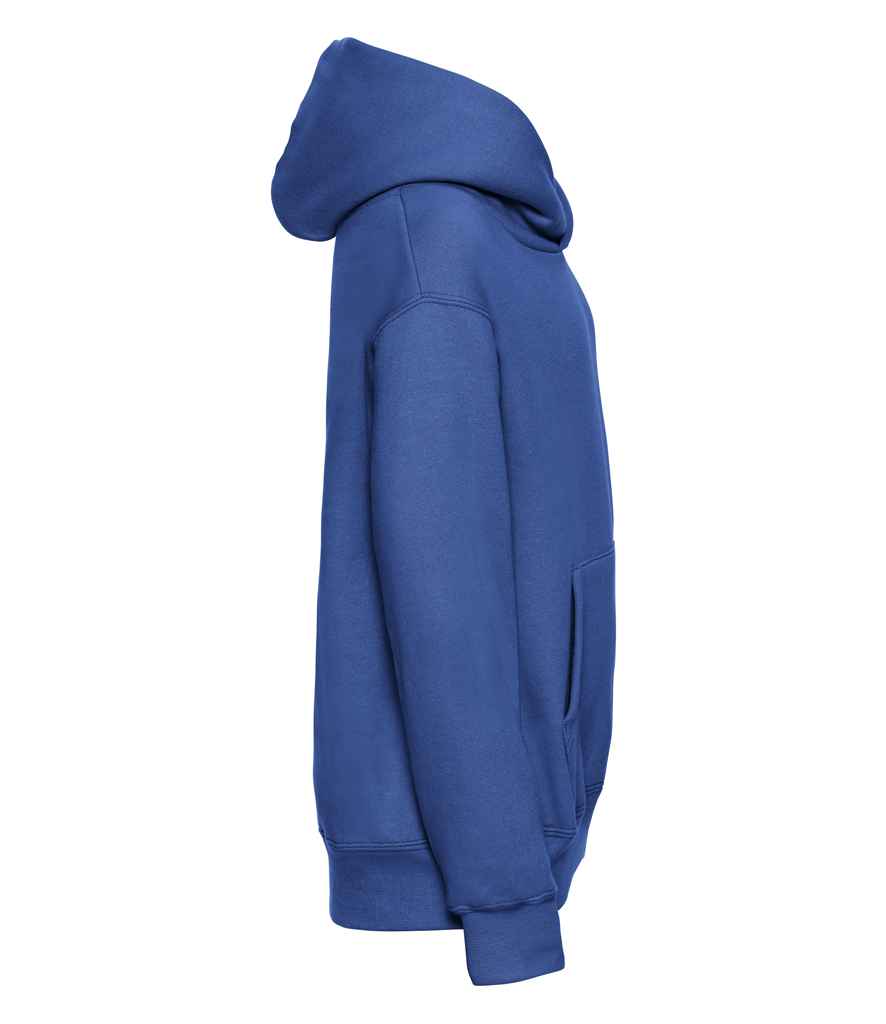 Russell Schoolgear Kids Hooded Sweatshirt in by Russell — Custom branded clothing by Print Press, featuring premium embroidery produced in our specialist print lab in the UK.