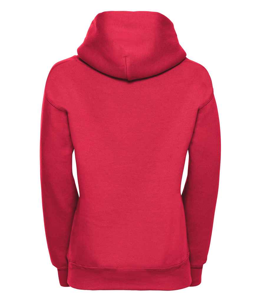 Russell Schoolgear Kids Hooded Sweatshirt in by Russell — Custom branded clothing by Print Press, featuring premium embroidery produced in our specialist print lab in the UK.