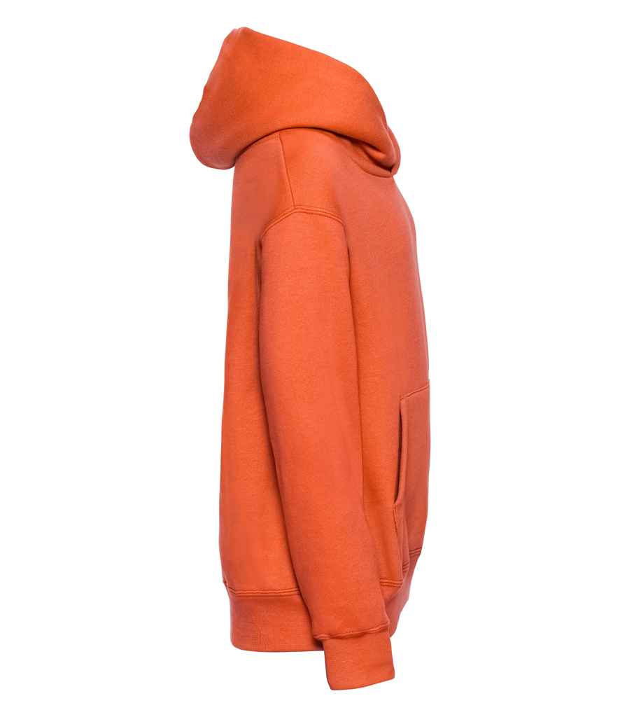 Russell Schoolgear Kids Hooded Sweatshirt in by Russell — Custom branded clothing by Print Press, featuring premium embroidery produced in our specialist print lab in the UK.