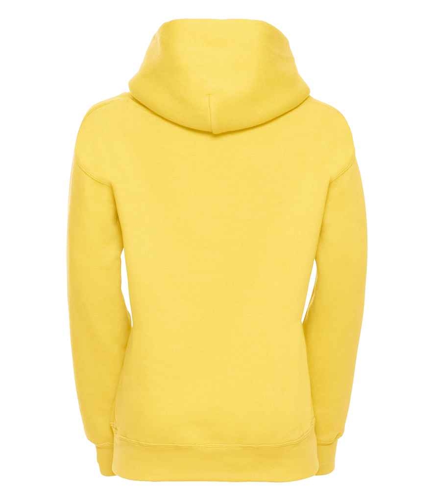 Russell Schoolgear Kids Hooded Sweatshirt in by Russell — Custom branded clothing by Print Press, featuring premium embroidery produced in our specialist print lab in the UK.