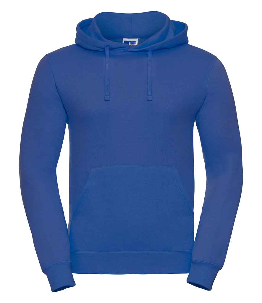 Russell Hooded Sweatshirt in Bright Royal by Russell — Custom branded clothing by Print Press, featuring premium embroidery produced in our specialist print lab in the UK.