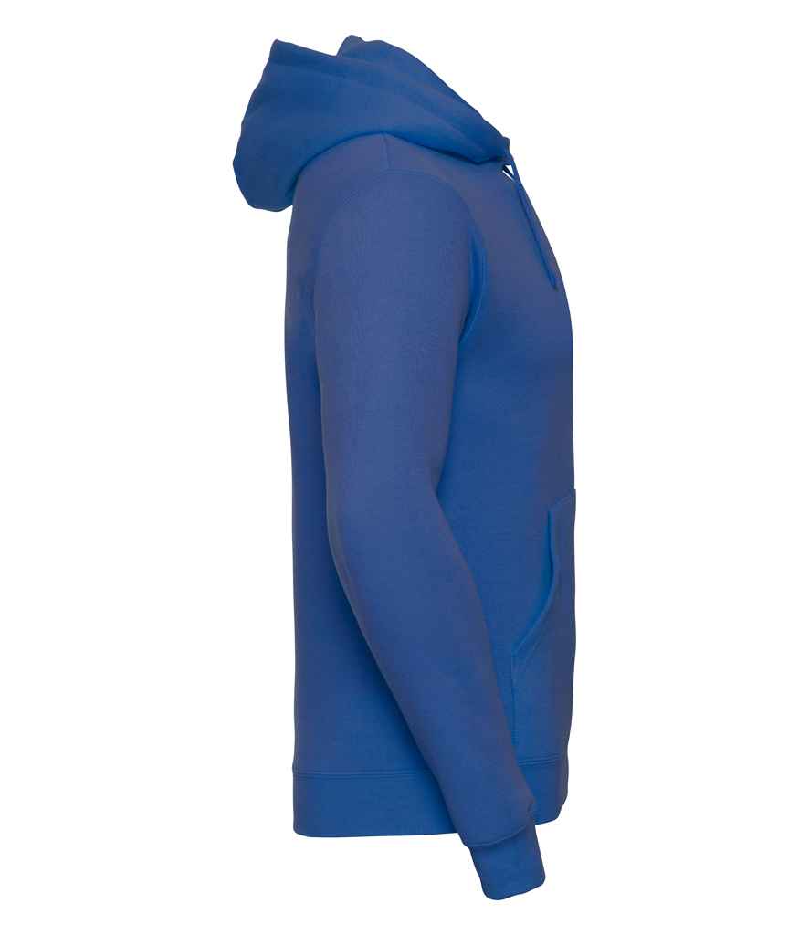 Russell Hooded Sweatshirt in by Russell — Custom branded clothing by Print Press, featuring premium embroidery produced in our specialist print lab in the UK.