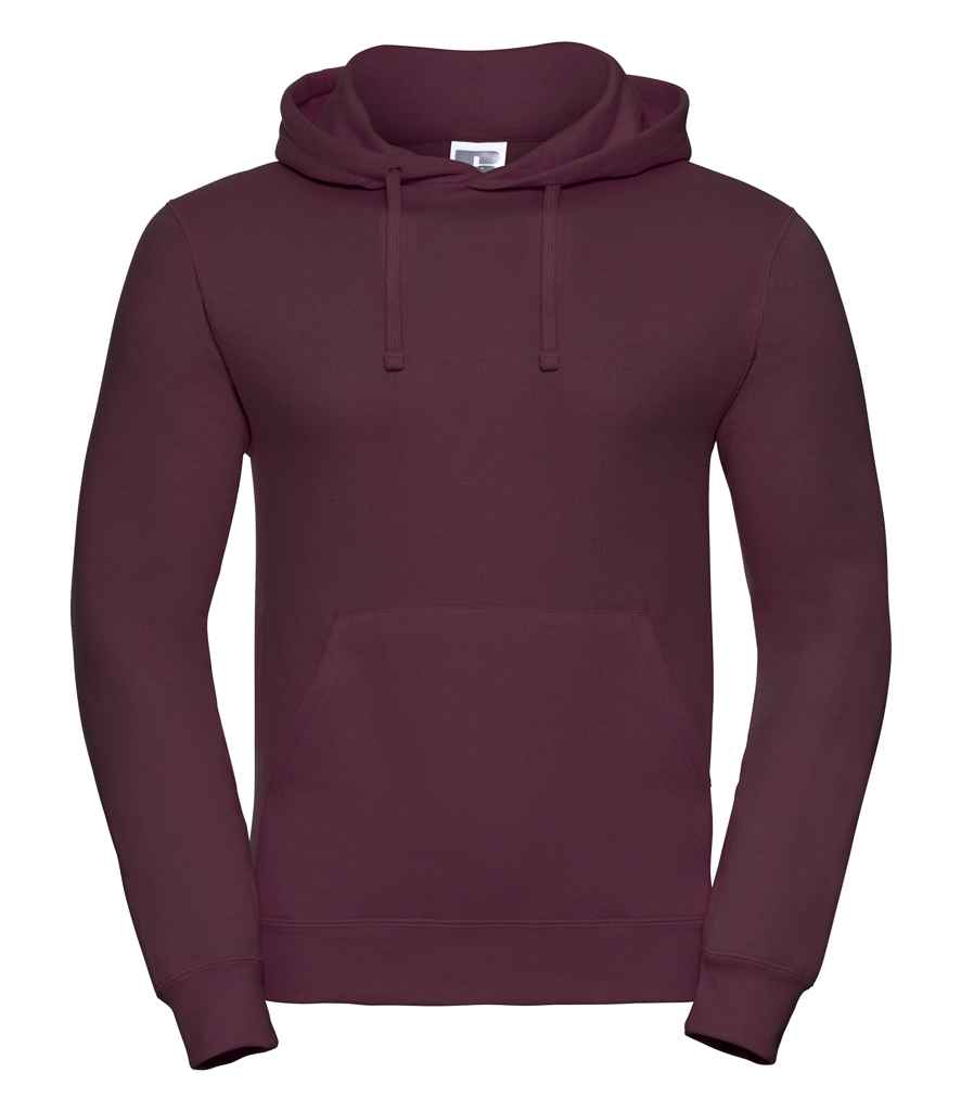 Russell Hooded Sweatshirt in Burgundy by Russell — Custom branded clothing by Print Press, featuring premium embroidery produced in our specialist print lab in the UK.