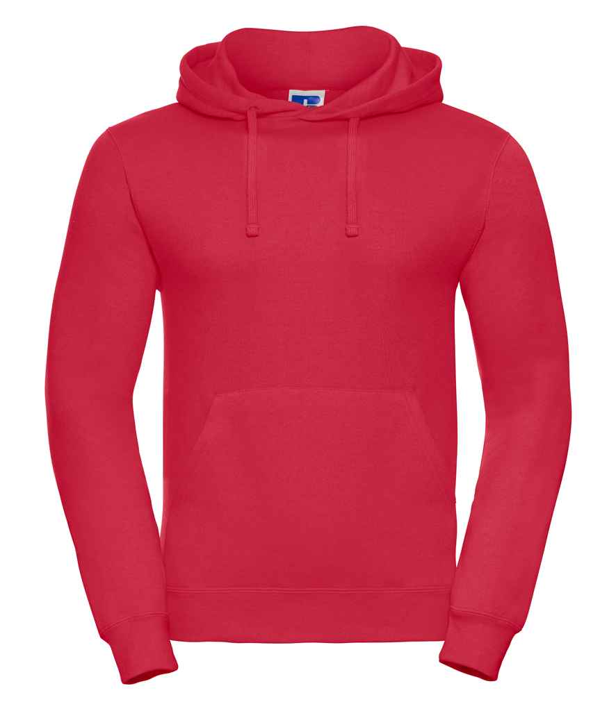 Russell Hooded Sweatshirt in Classic Red by Russell — Custom branded clothing by Print Press, featuring premium embroidery produced in our specialist print lab in the UK.