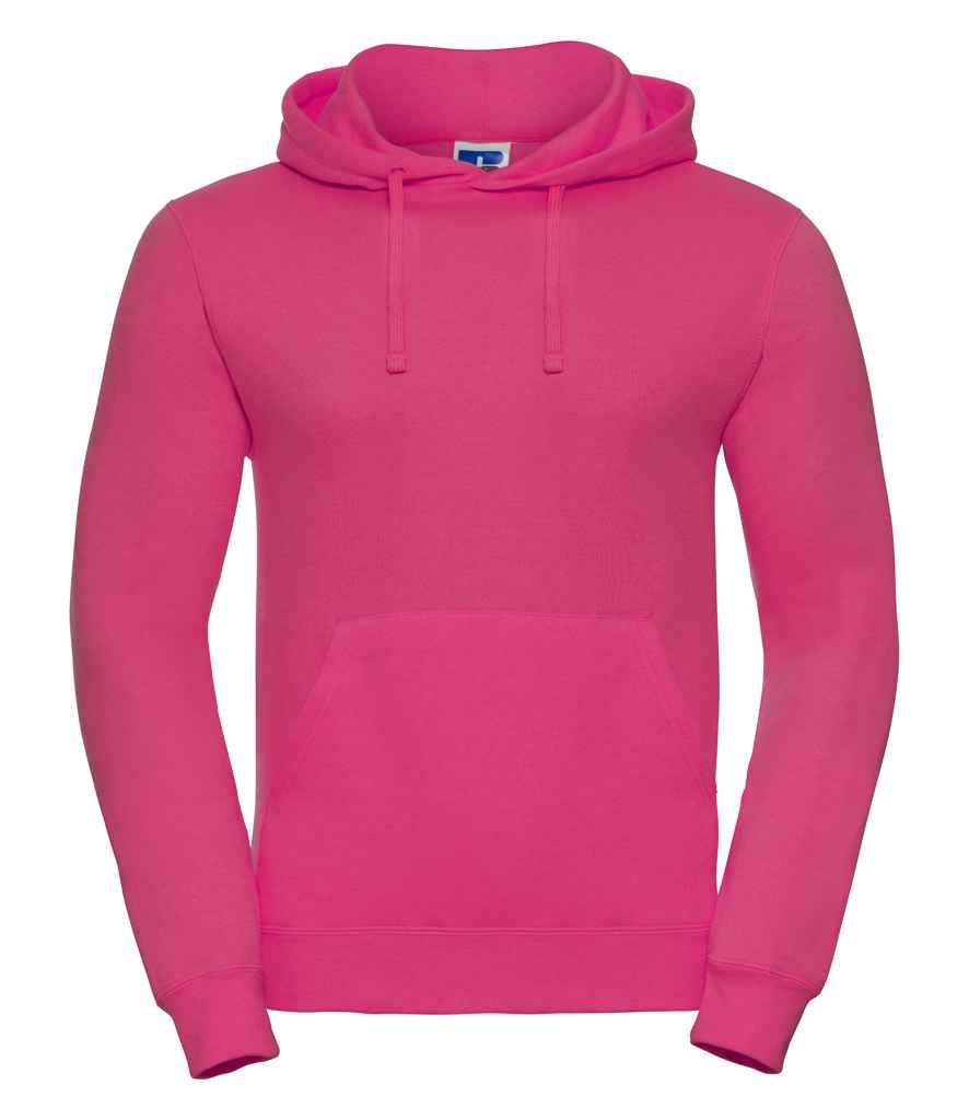 Russell Hooded Sweatshirt in Fuchsia by Russell — Custom branded clothing by Print Press, featuring premium embroidery produced in our specialist print lab in the UK.