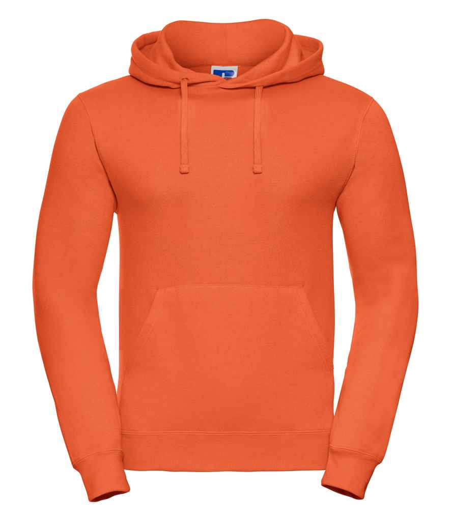 Russell Hooded Sweatshirt in Orange by Russell — Custom branded clothing by Print Press, featuring premium embroidery produced in our specialist print lab in the UK.