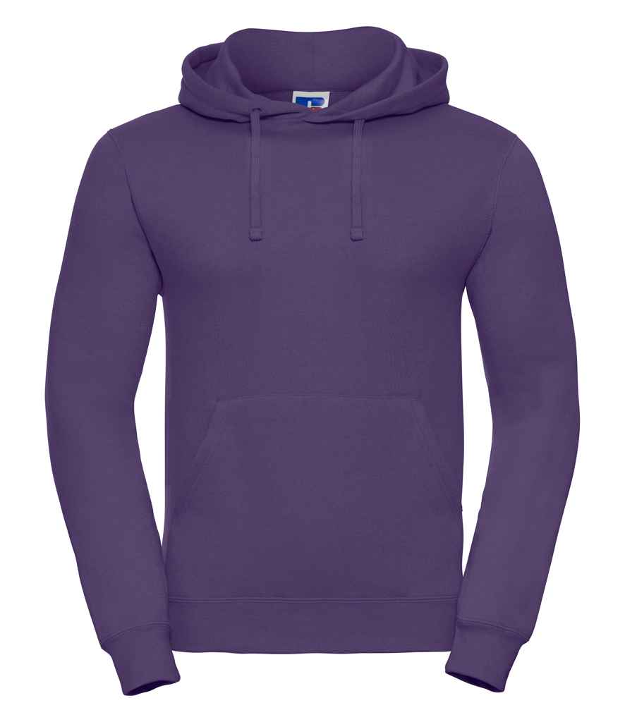 Russell Hooded Sweatshirt in Purple by Russell — Custom branded clothing by Print Press, featuring premium embroidery produced in our specialist print lab in the UK.